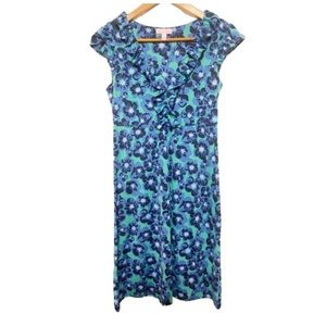 Lilly Pulitzer Silk Blend Floral Cap Sleeve Dress Size XS